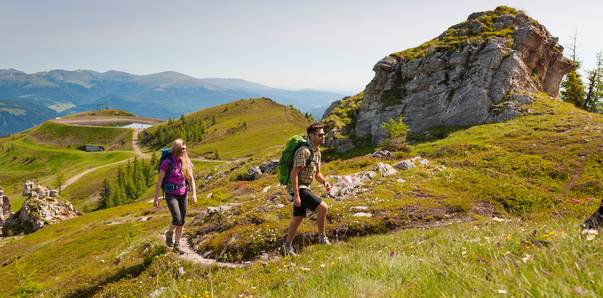 <p>Alpe Adria Trail, in den Nockbergen</p>