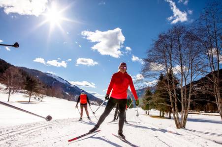 Běh na lyž&iacute;ch v oblasti Nockberge/Bad Kleinkirchheim