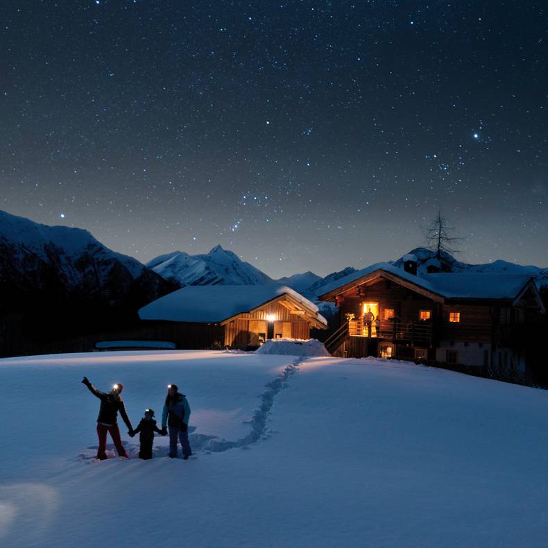 Die Nacht der Sterne im Winter in den Hohen Tauern