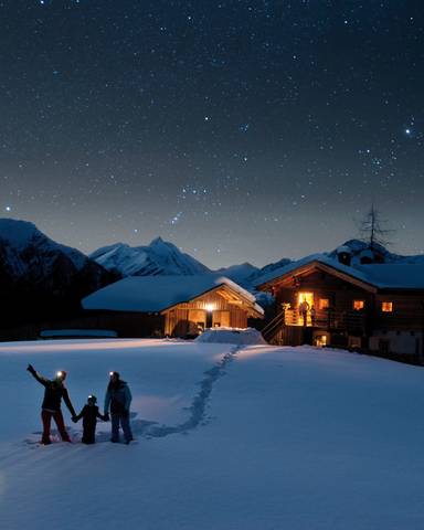 Die Nacht der Sterne im Winter in den Hohen Tauern