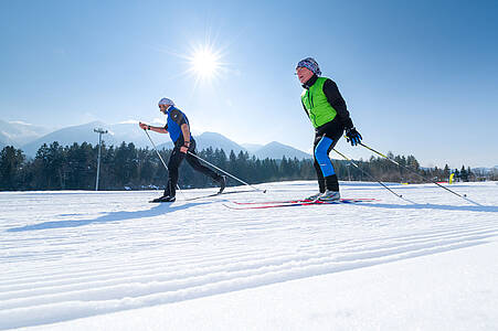 Běh na lyž&iacute;ch v regionu jezera Klopeiner See/Jižn&iacute; Korutany