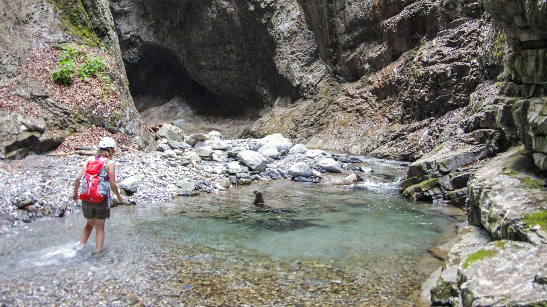 Mauthner Klamm Bachdurchquerung