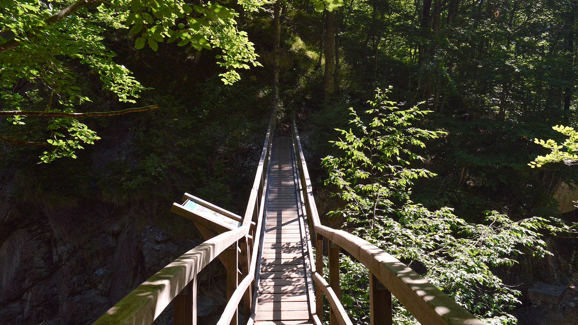Holzbrücke in der Garnitzenklamm