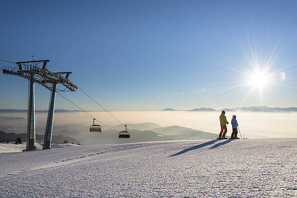 Skifahren mit Familie auf der Gerlitzen Alpe - Region Villach