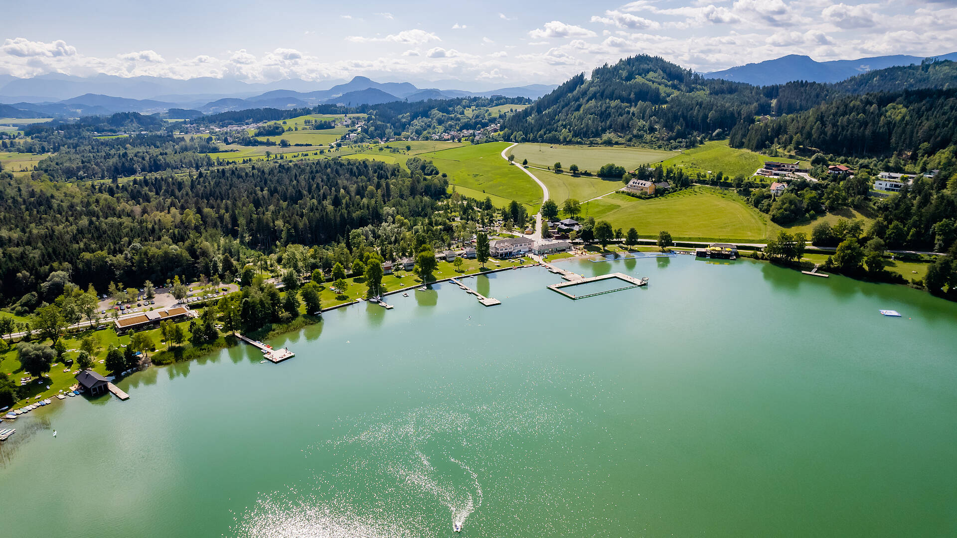 Luftaufnahme Längsee