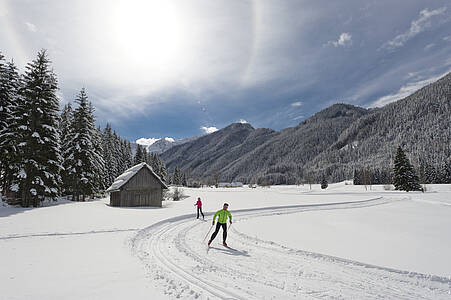 Běh na lyž&iacute;ch v Carnica regionu Rosental