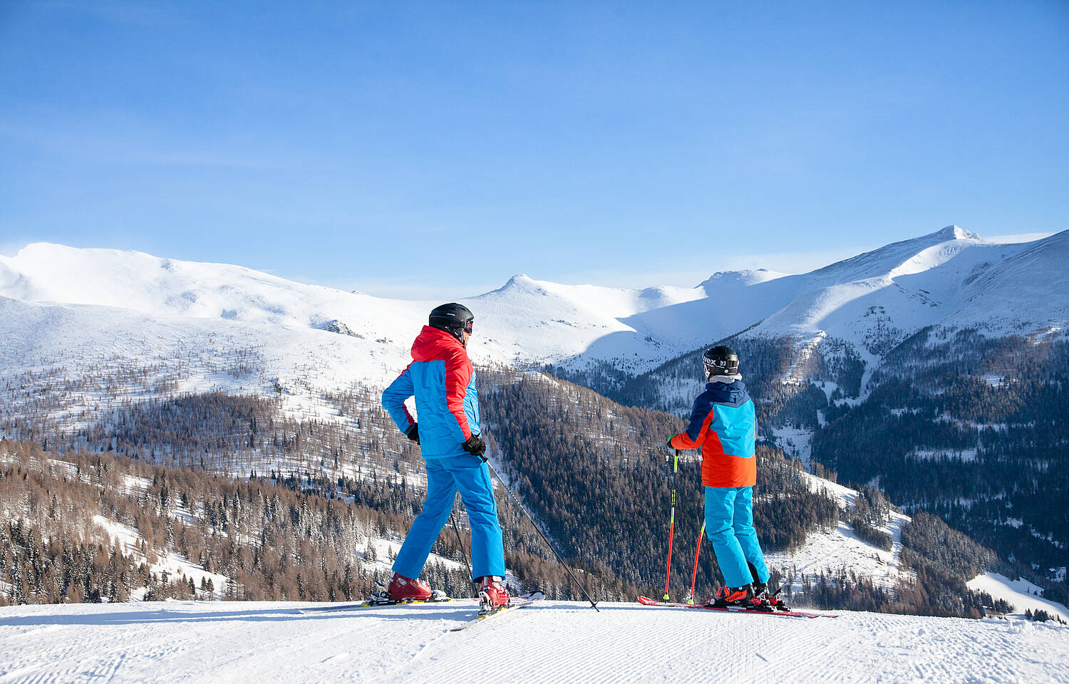 BKK Skifahren Vater und Sohn