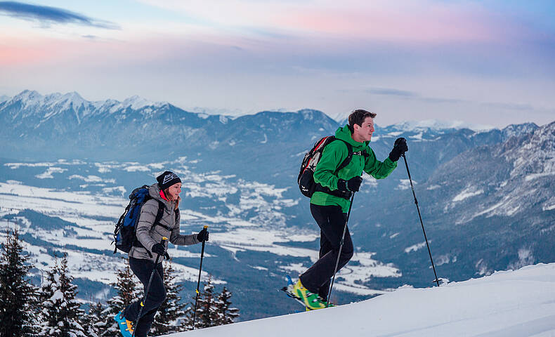 Skitour Aufstieg Dreilaendereck_Region-Villach