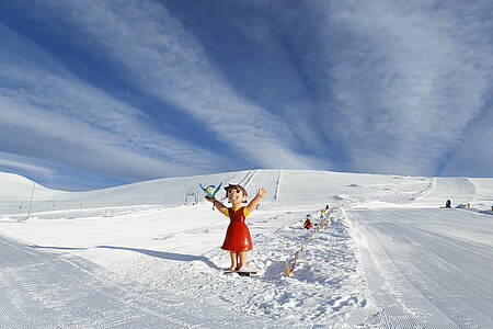 Heidi&acute;s Schneealm ve středisku Falkert. 