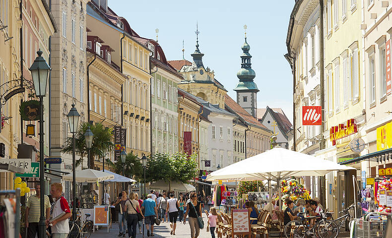 Klagenfurt Altstadt Alter Platz Fussgaengerzone