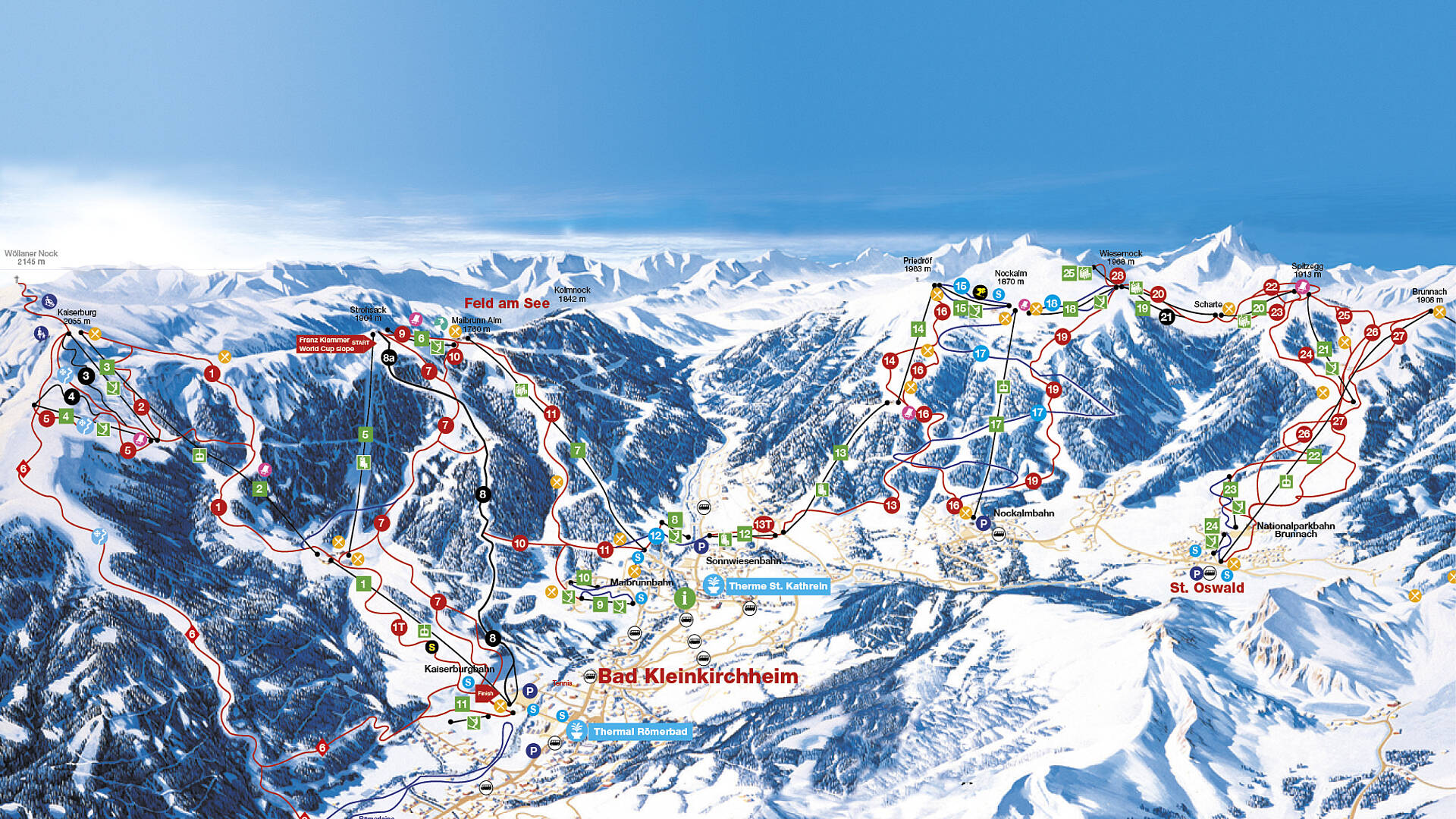 Skigebiete 2017 2018 Panoramakarten 13 BadKleinkirchheim