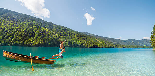 Badespass am Weissensee