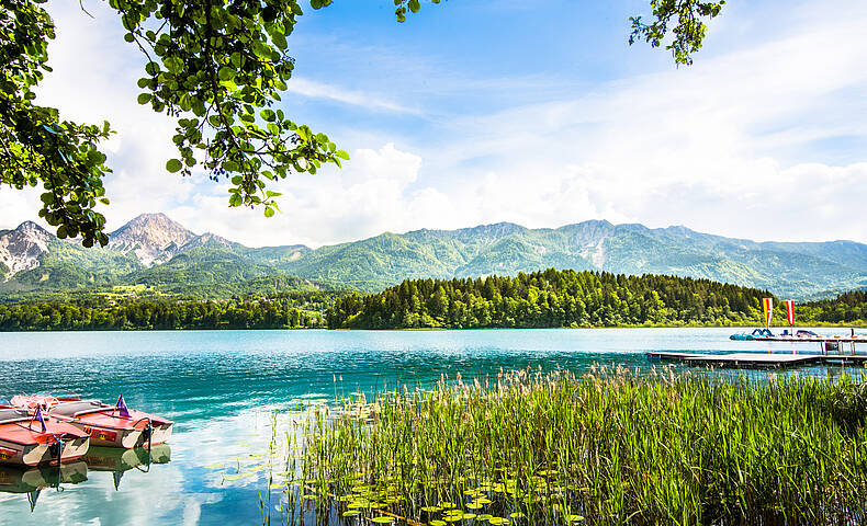 Boote am Faaker See in der Region Villach 