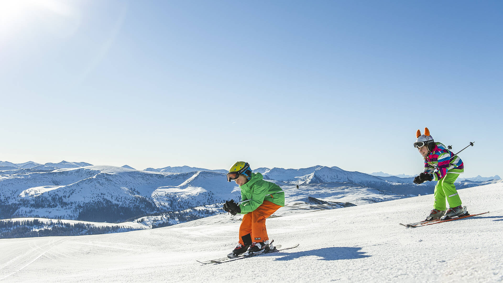 Katschberg_Kinder beim Skifahren