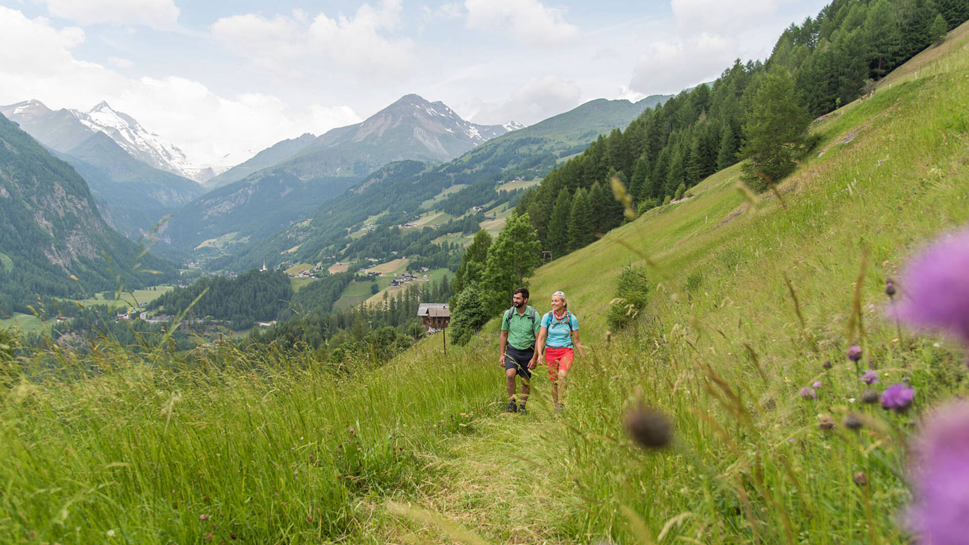 Alpe Adria Trail Schachern mit Glocknerblick